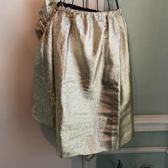 Stella McCartney Lurex Gathered Brynn skirt Gold size 4 - Picture 6 of 10